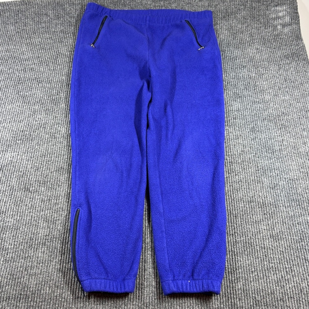 L.L. Bean Sweatpants Men's 36 Blue Fleece‎ Pants Zip Pockets Ankle Zips Outdoor